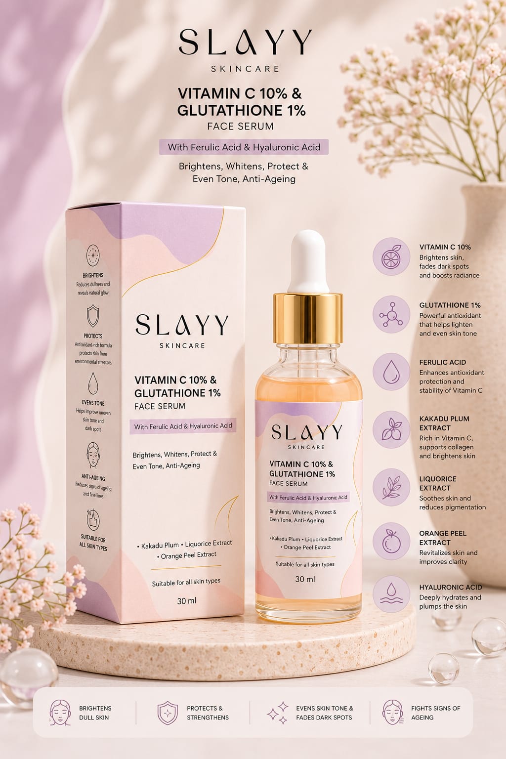 Vitamin C & Glutathione Brightening Face Serum